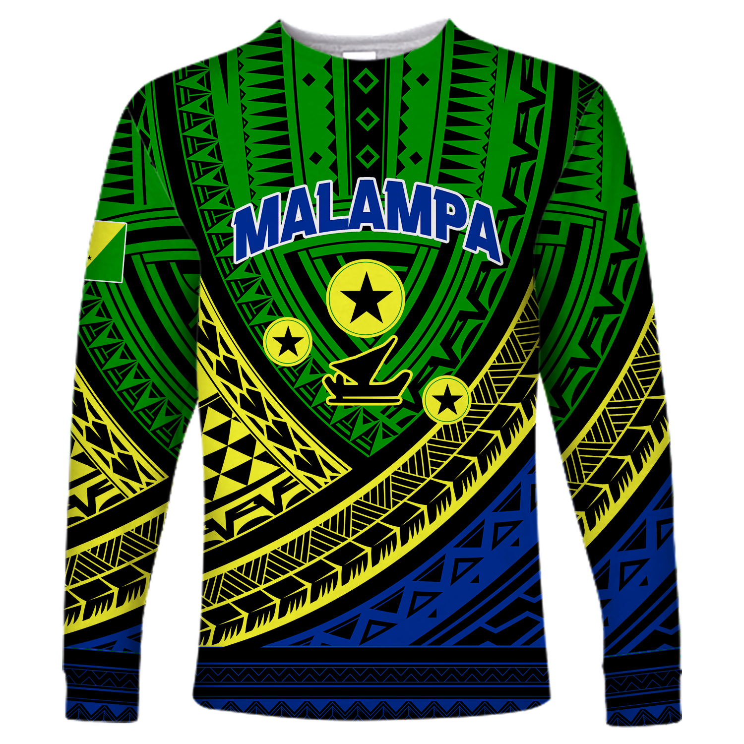 Custom Personalised Vanuatu Malampa Province Tribal Pattern Long Sleeve Shirt LT12 - Wonder Print Shop