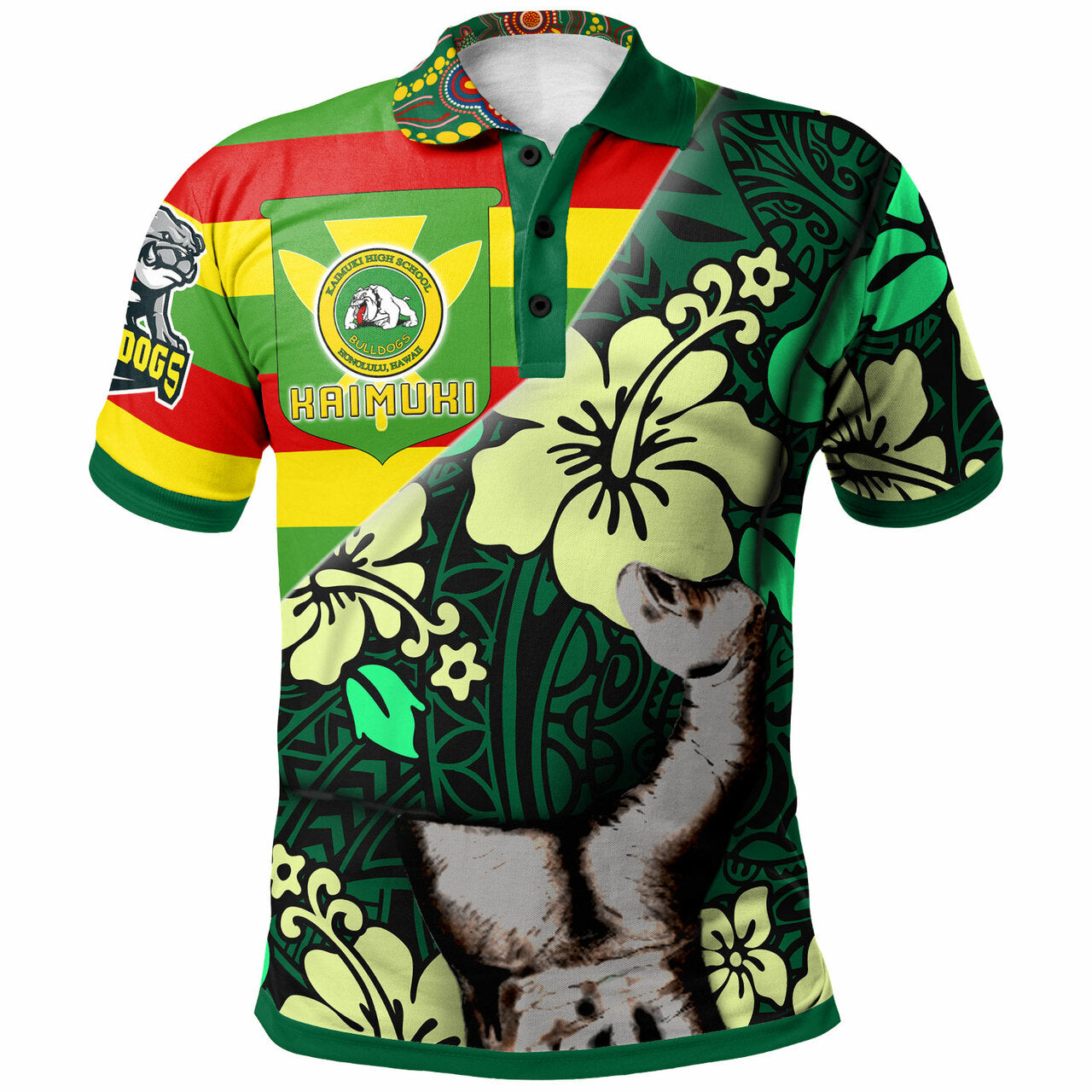 Hawaii Kaimuki High School Custom Polynesian Patronage Polo Shirt Kaimuki High School Bloods in My Veins LT10 - Wonder Print Shop