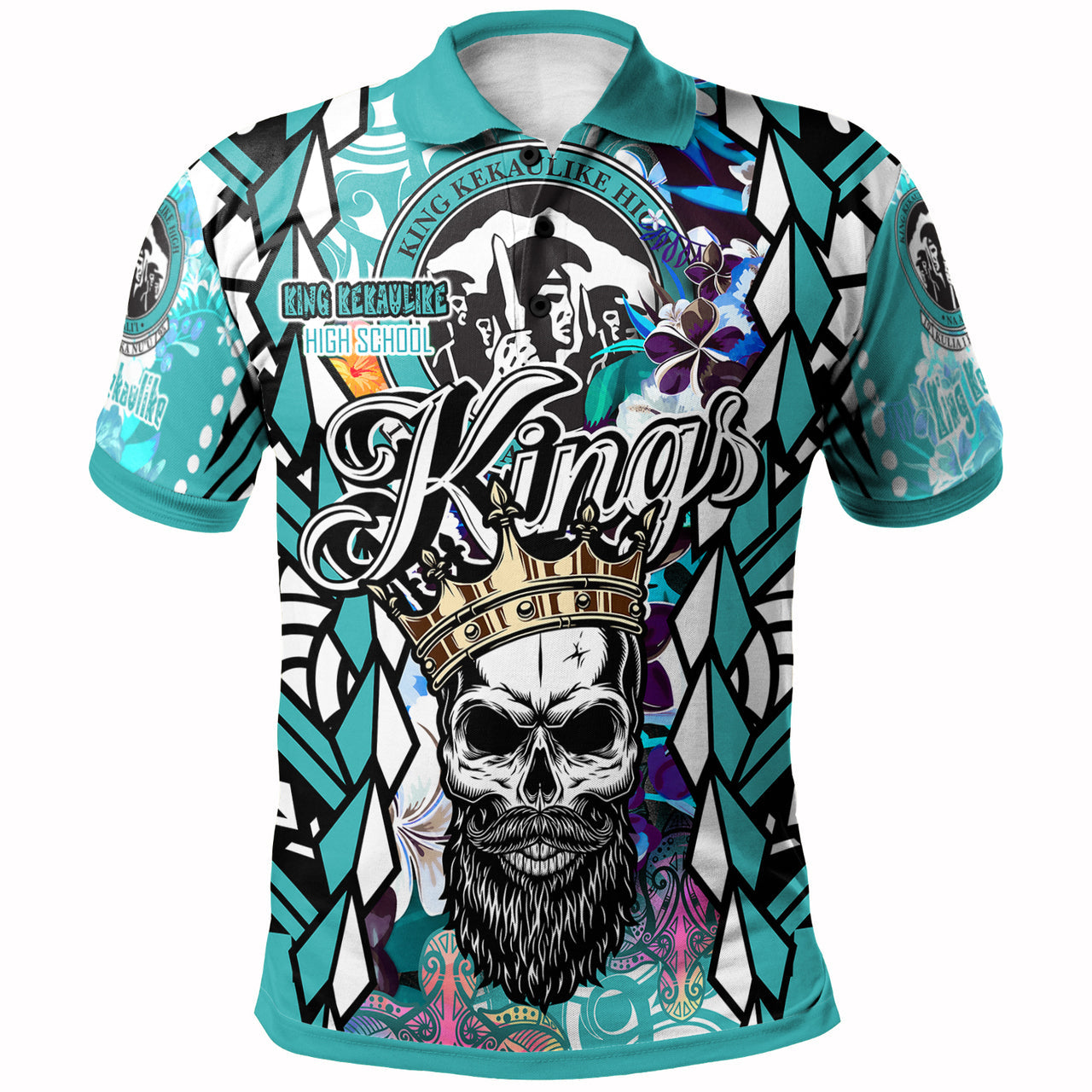 Custom Hawaii Polo Shirt King Kekaulike High School The Kings Of Maui Tribal Patterns LT10 - Wonder Print Shop