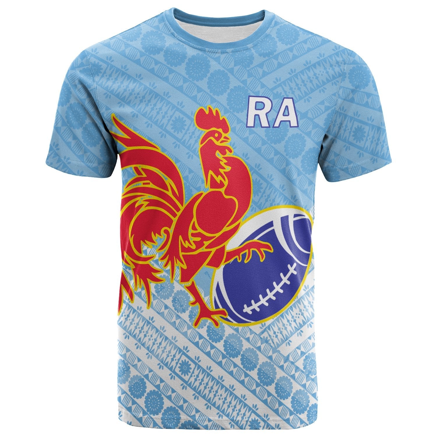 Ra Fiji Rugby Union T Shirt Tapa Pattern LT12 - Wonder Print Shop