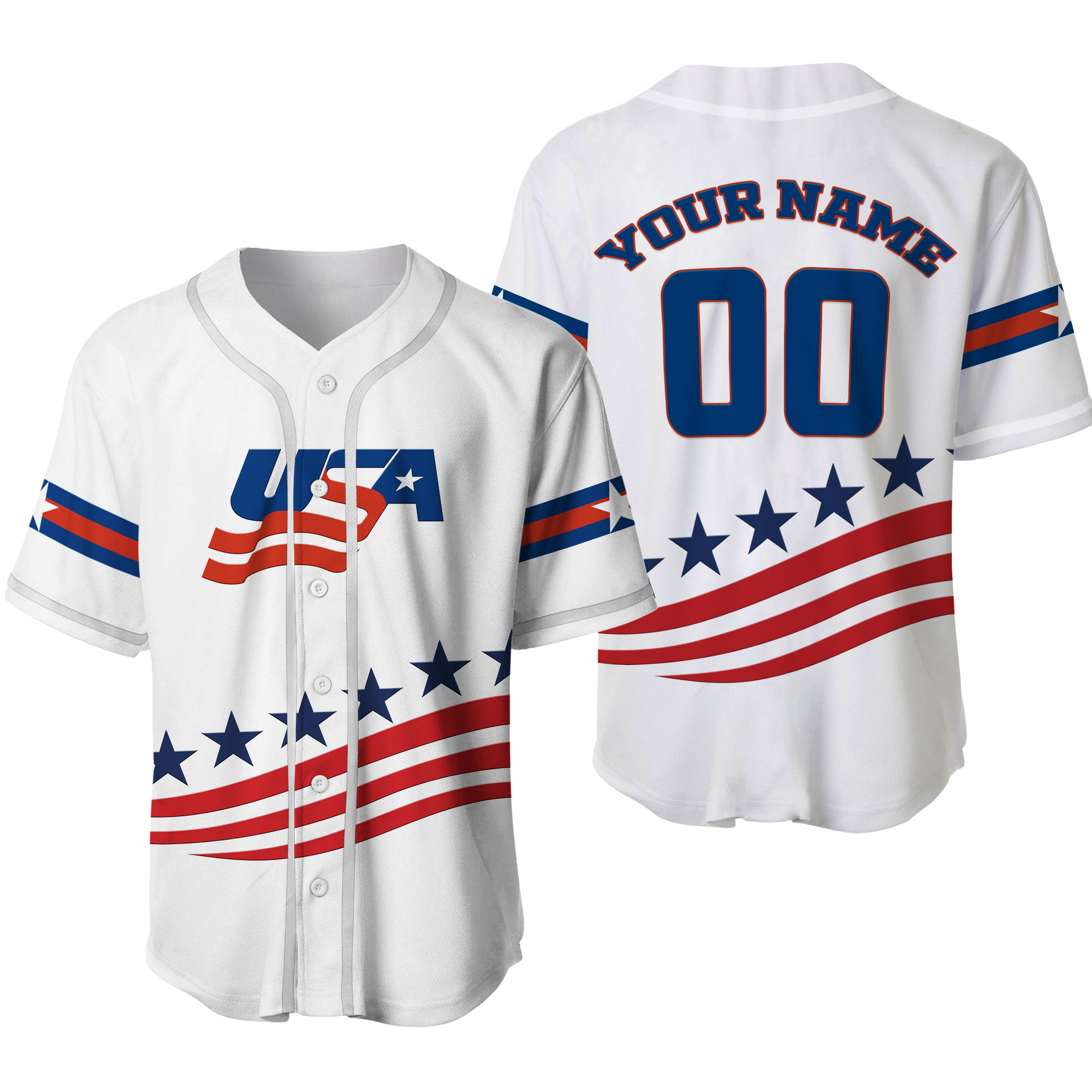 (Custom Personalised) USA Hockey Pride Baseball Jersey LT12 - Wonder Print Shop