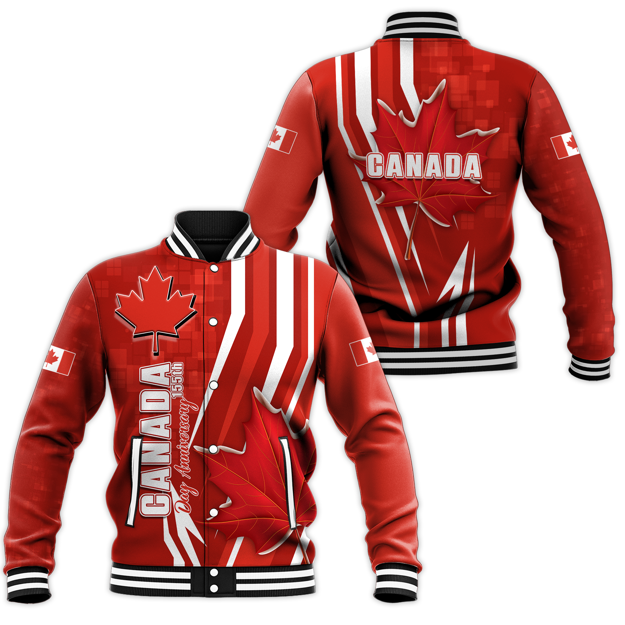 Canada Day Anniversary Pride Baseball Jacket LT12 - Wonder Print Shop