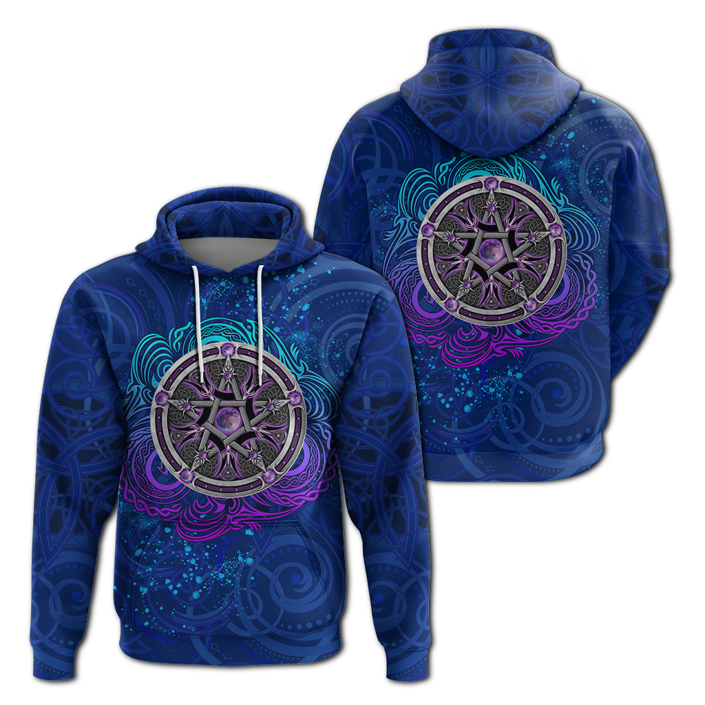 Celtic Pentagram With Triskele Hoodie LT12 - Wonder Print Shop