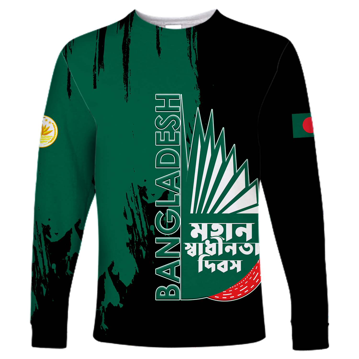 Bangladesh Pride Long Sleeve Shirt LT12 - Wonder Print Shop