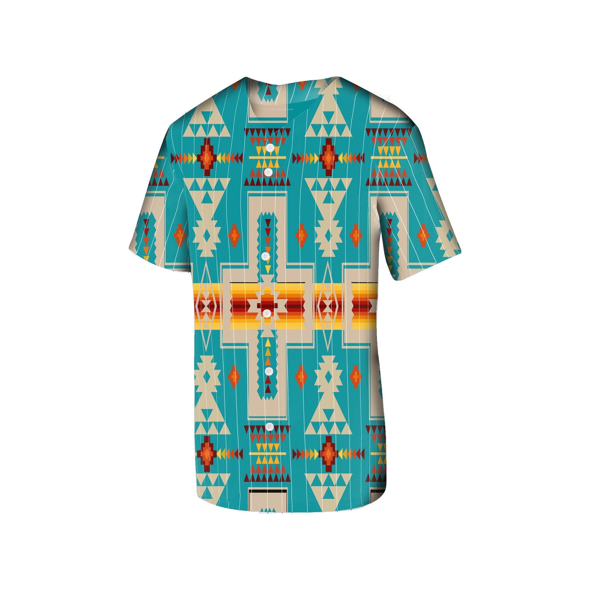 Turquoise Tribe Design Native American Baseball Jersey LT10 - Wonder Print Shop