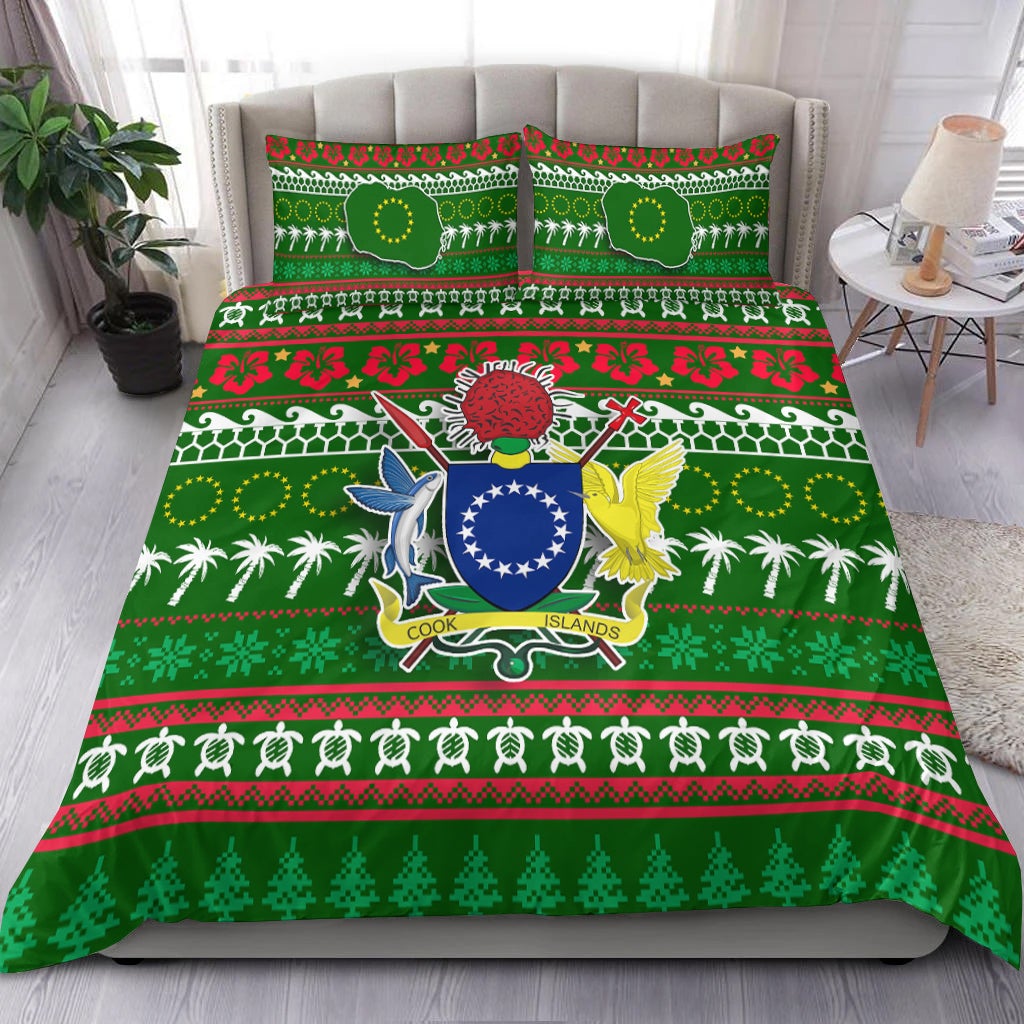 Cook Islands Christmas Bedding Set - Ugly Christmas LT12 - Wonder Print Shop