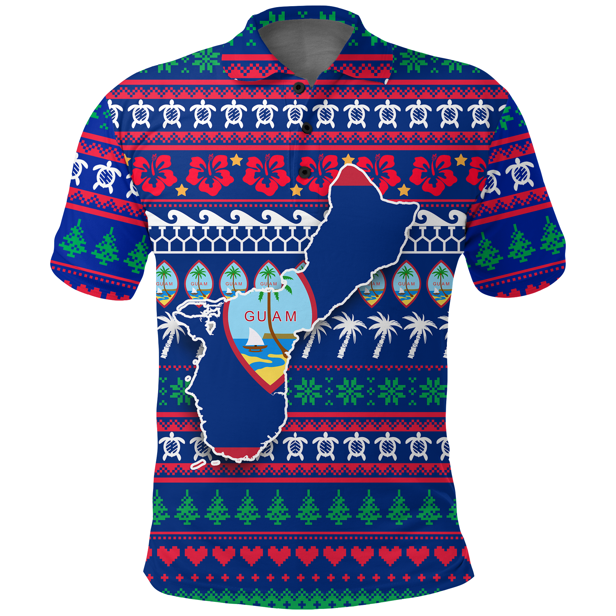 Guam Polo Shirt Christmas Ugly Christmas LT12 - Wonder Print Shop