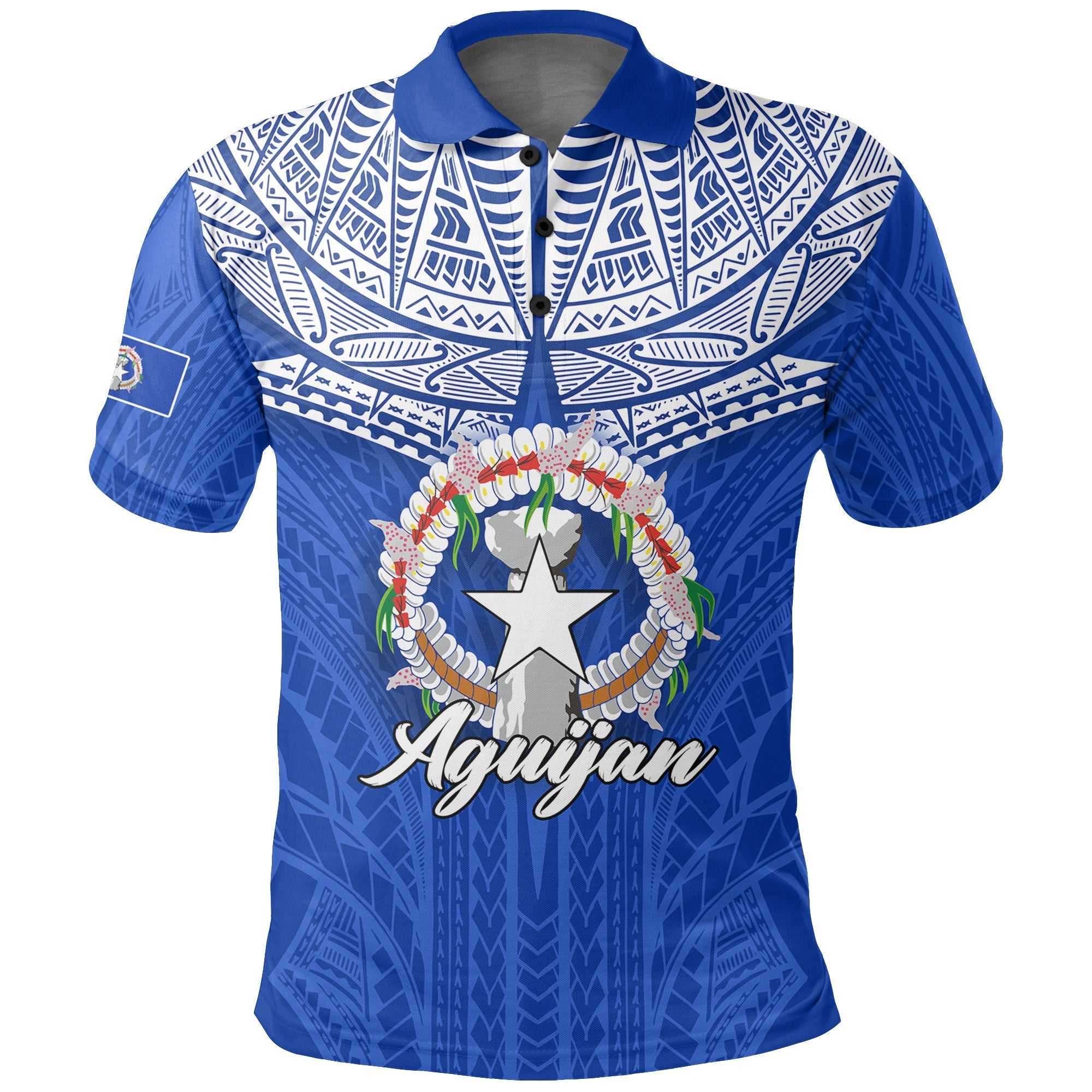 Custom Northern Mariana Islands Polo Shirt Aguijan LT12 - Wonder Print Shop