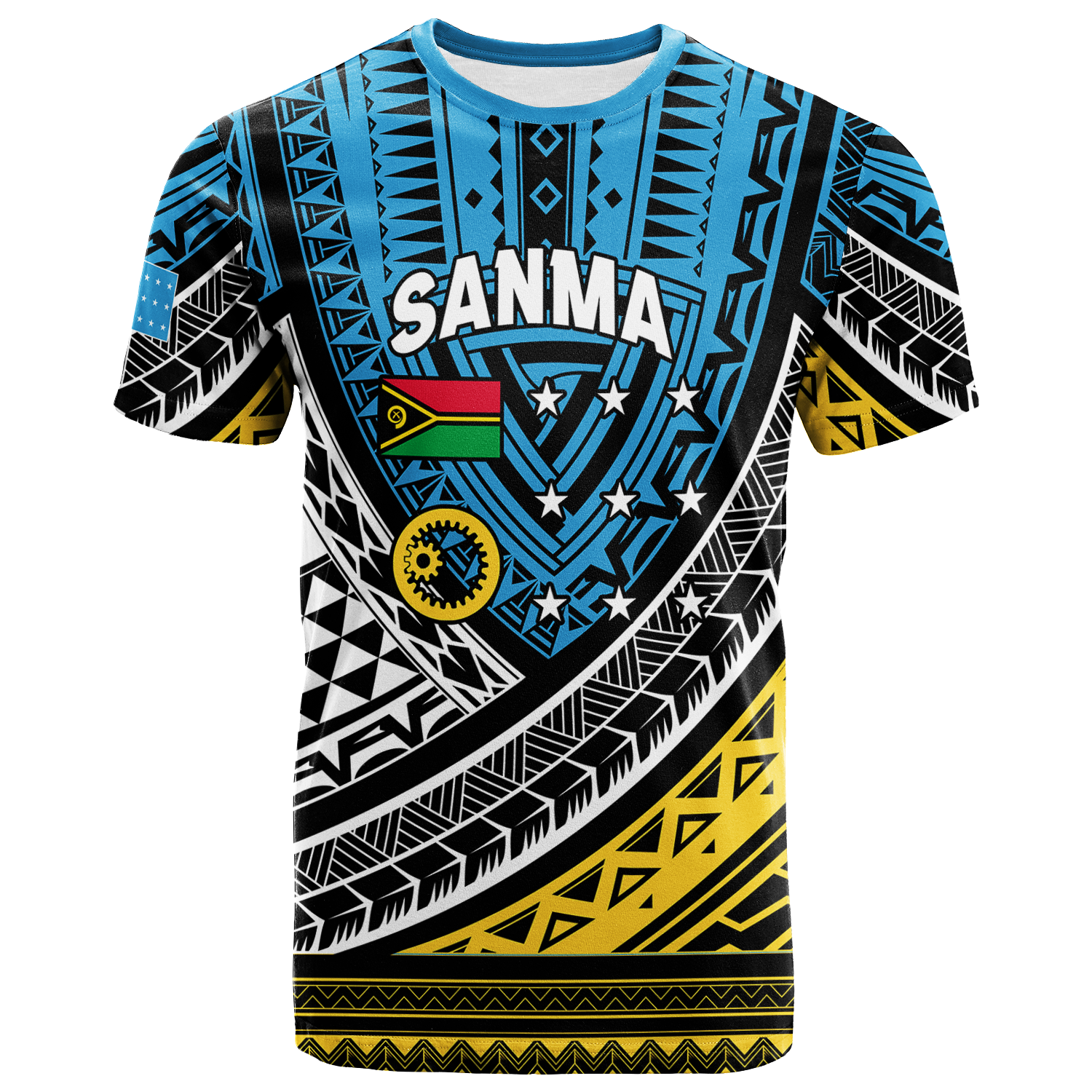 Custom Vanuatu Sanma Province Tribal Pattern T Shirt LT12 - Wonder Print Shop