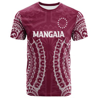 Pink Mangaia tribal T-shirt with bold front graphic and white pattern sleeves