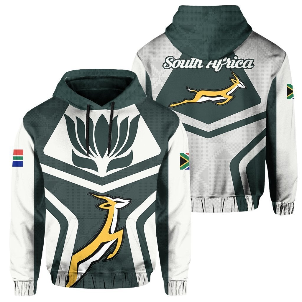 African Hoodie South Africa Springbok Protea Pullover Ryan Style - Wonder Print Shop