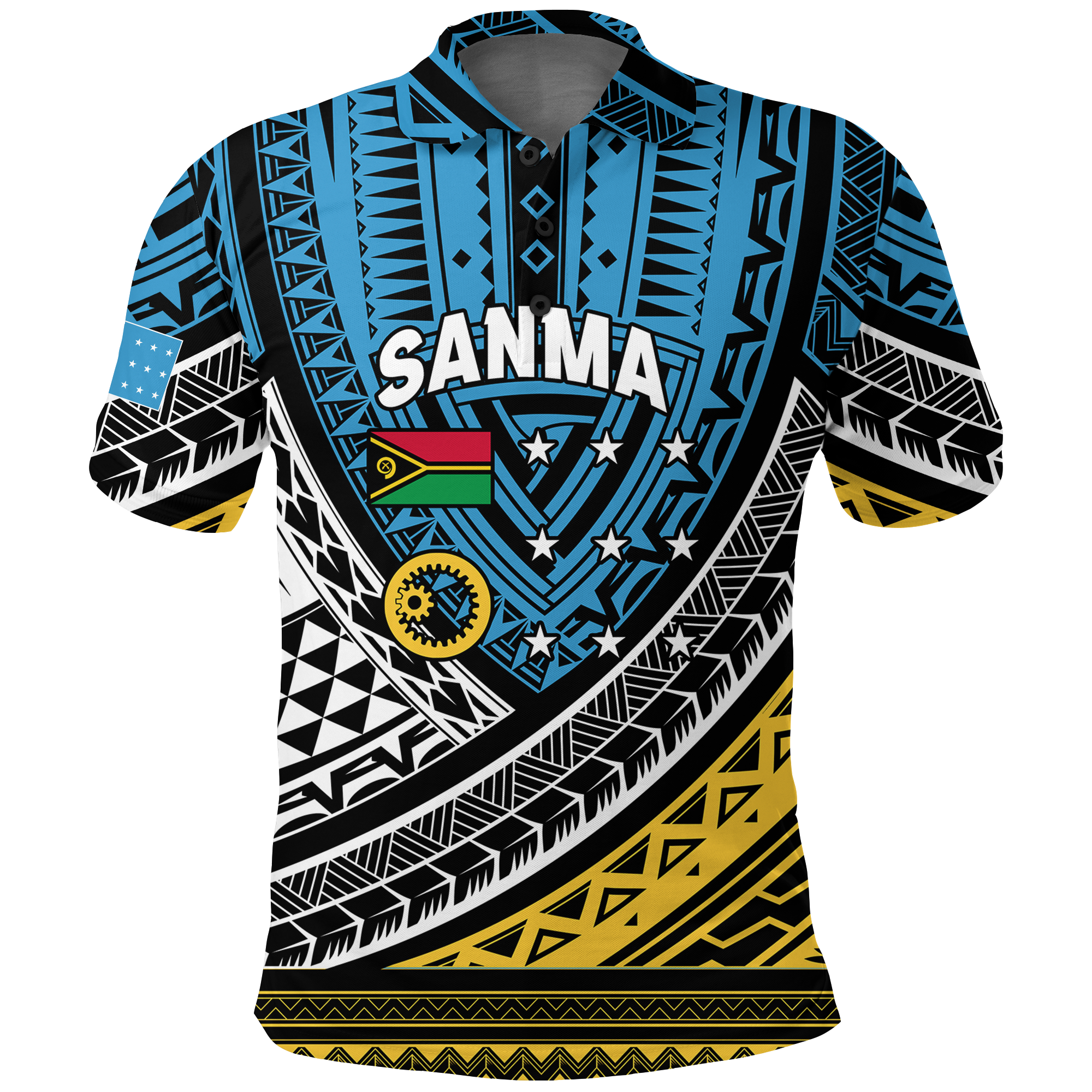 Custom Vanuatu Sanma Province Tribal Pattern Polo Shirt LT12 - Wonder Print Shop