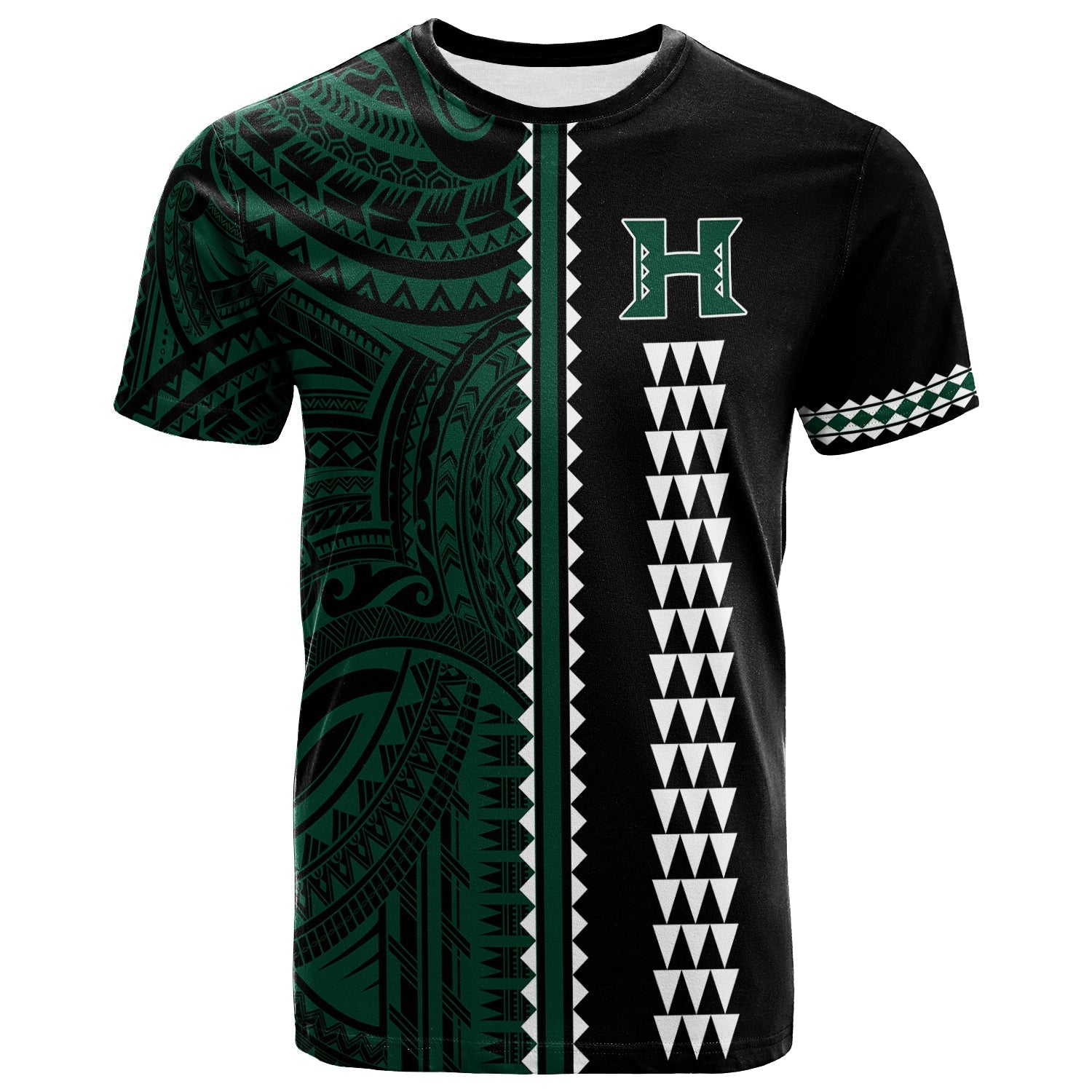 Hawaii Kakau Warrior Football T Shirt LT12 - Wonder Print Shop