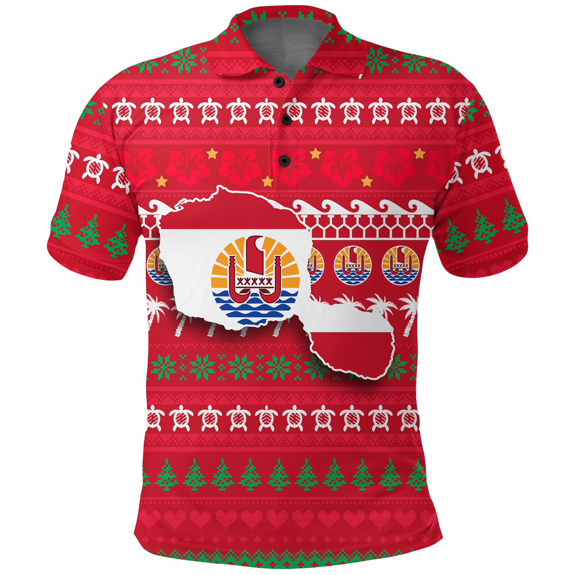 Tahiti Polo Shirt Christmas Ugly Christmas LT12 - Wonder Print Shop