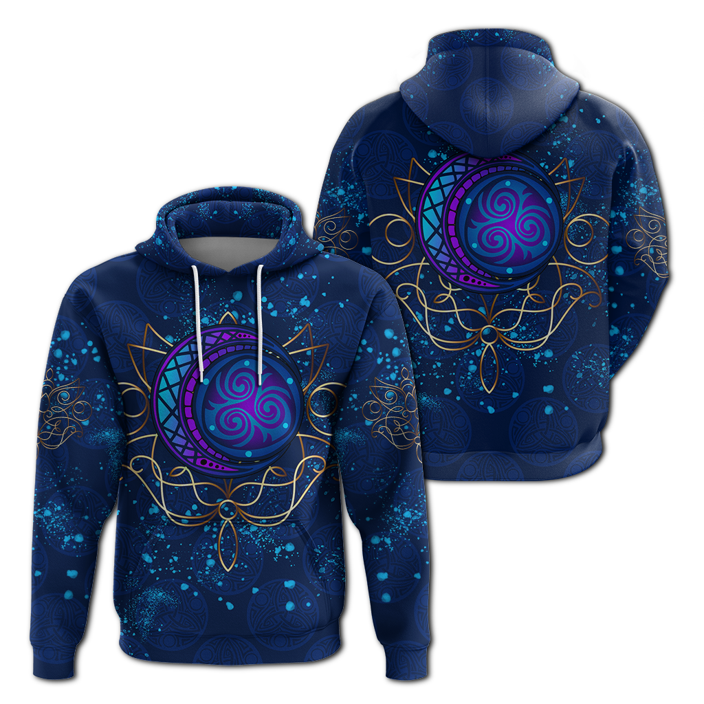 Celtic Moon Elven Style Hoodie LT12 - Wonder Print Shop