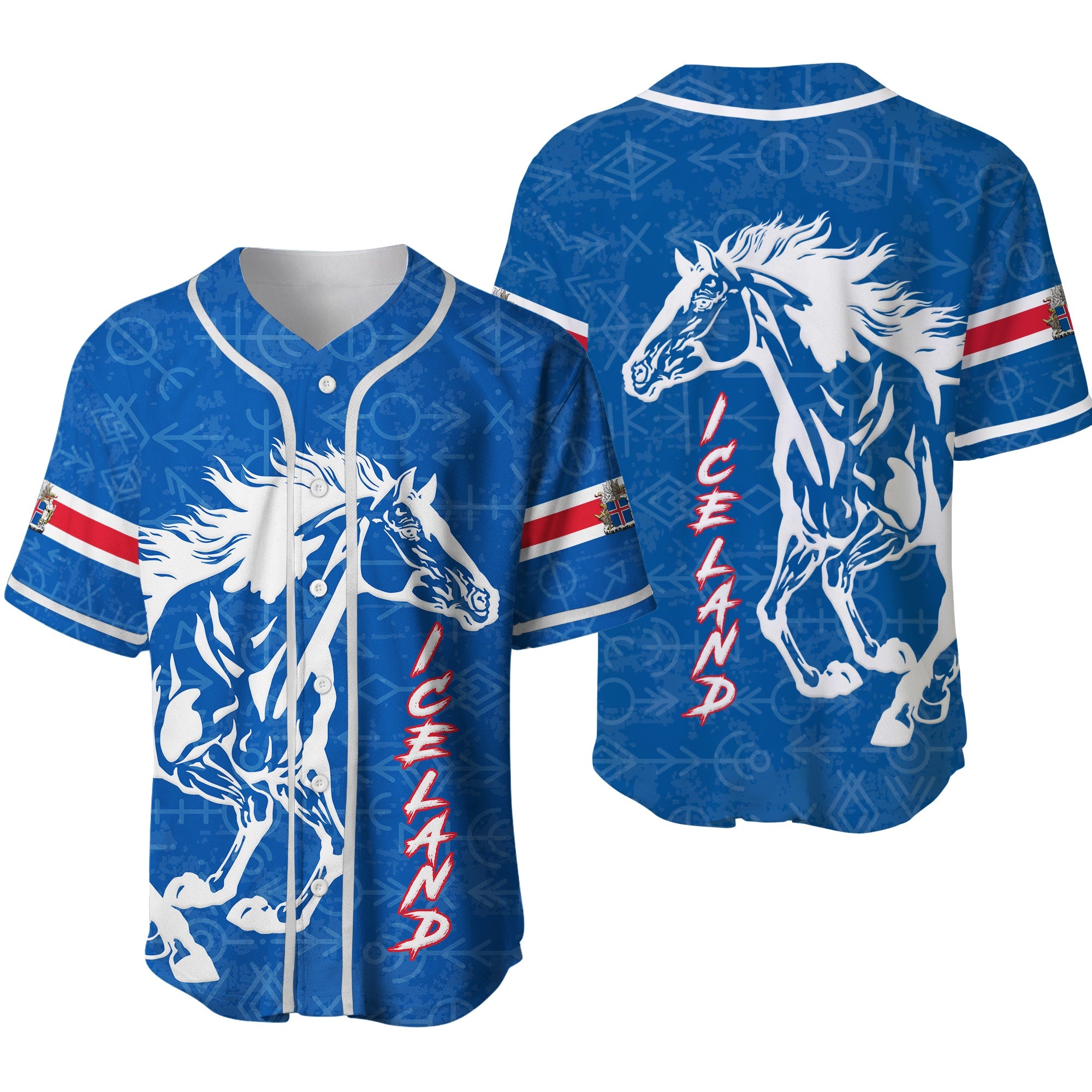 Icelandic Horse Pride Baseball Jersey LT12 - Wonder Print Shop