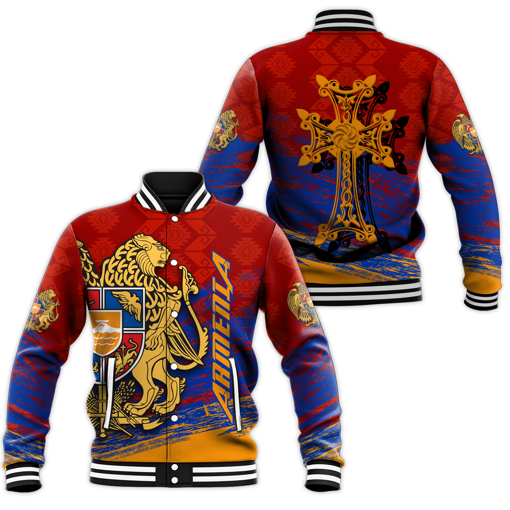 Armenia Khachkar Pride Baseball Jacket LT12 - Wonder Print Shop