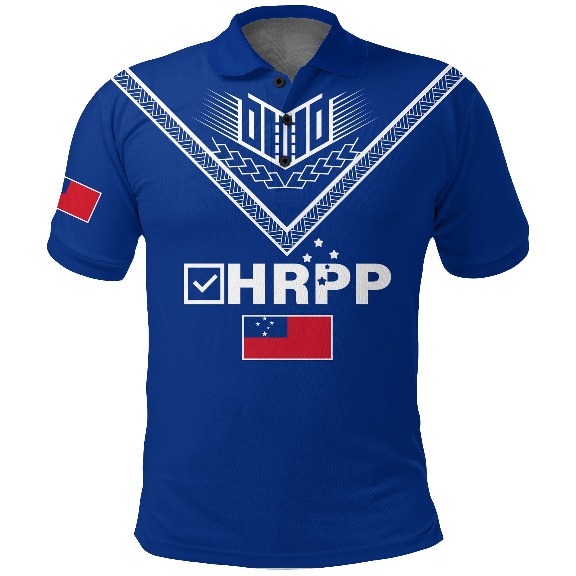 HRPP Samoa Polo Shirt Samoan Tribal LT12 - Wonder Print Shop