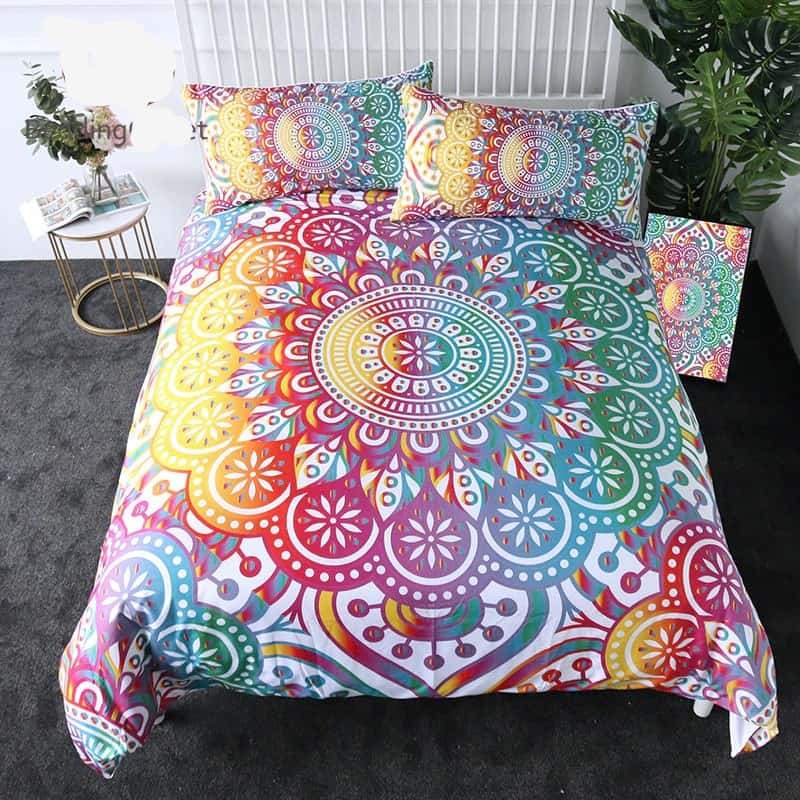 Mandala Colorful Flower Native American Bedding Set LT10 - Wonder Print Shop