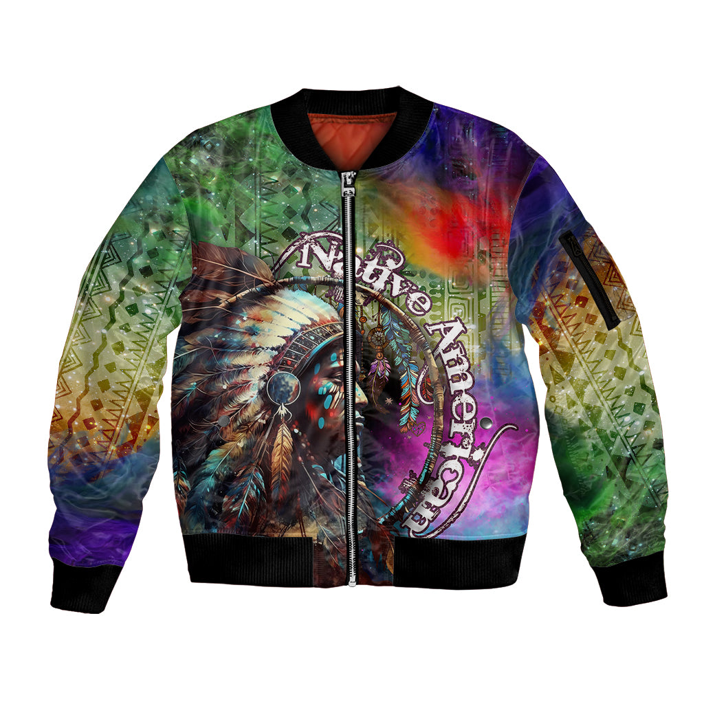 native-american-indian-chief-man-headdress-sleeve-zip-bomber-jacket