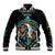 Native American Indian Girl Chief Colorful Feathered Painting Baseball Jacket - Wonder Print Shop