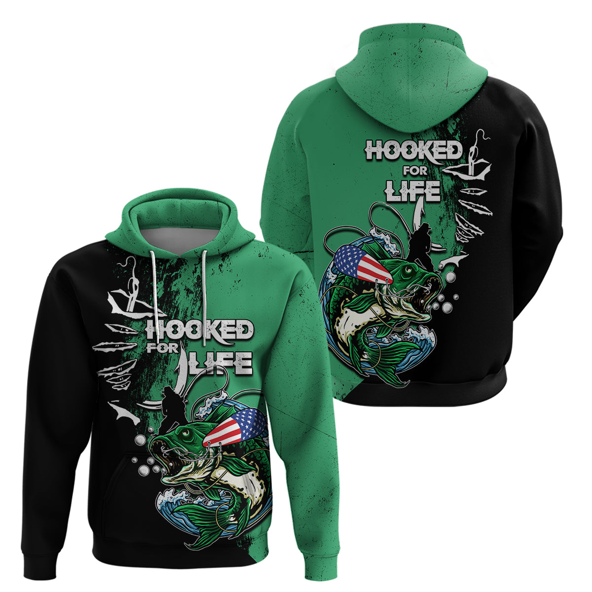 bass-fishing-tournament-hooked-for-life-hoodie