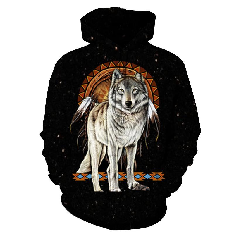 Wolf Dreamcatcher Native American All Over Hoodie LT10 - Wonder Print Shop