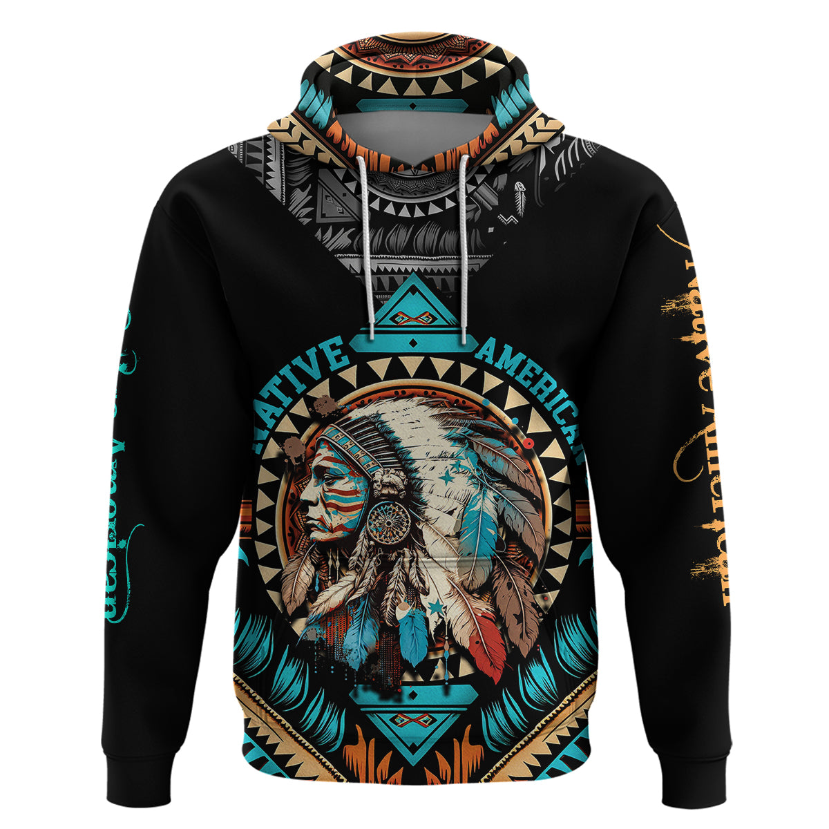 native-american-indian-girl-chief-colorful-feathered-painting-hoodie