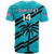 Custom Fiji Rugby Tapa Pattern Fijian 7s Cyan T Shirt - Wonder Print Shop