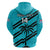 Custom Fiji Rugby Tapa Pattern Fijian 7s Cyan Hoodie - Wonder Print Shop