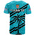 Fiji Rugby Tapa Pattern Fijian 7s Cyan T Shirt - Wonder Print Shop