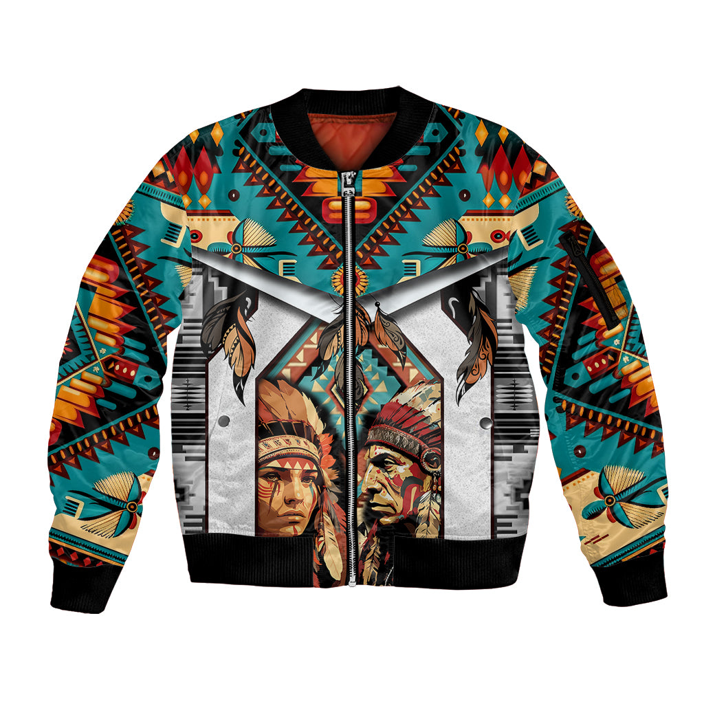 native-american-indian-indigenous-mix-african-art-sleeve-zip-bomber-jacket