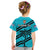 Fiji Rugby Tapa Pattern Fijian 7s Cyan Kid T Shirt - Wonder Print Shop