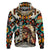 Native American Warrior Headdress with Skull Feather Hoodie - Wonder Print Shop