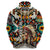 Native American Warrior Headdress with Skull Feather Hoodie - Wonder Print Shop