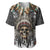 Native American Skull With Eagle Warriors Baseball Jersey - Wonder Print Shop