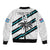 (Custom Text And Number) Fiji Rugby Tapa Pattern Fijian 7s White Bomber Jacket - Wonder Print Shop