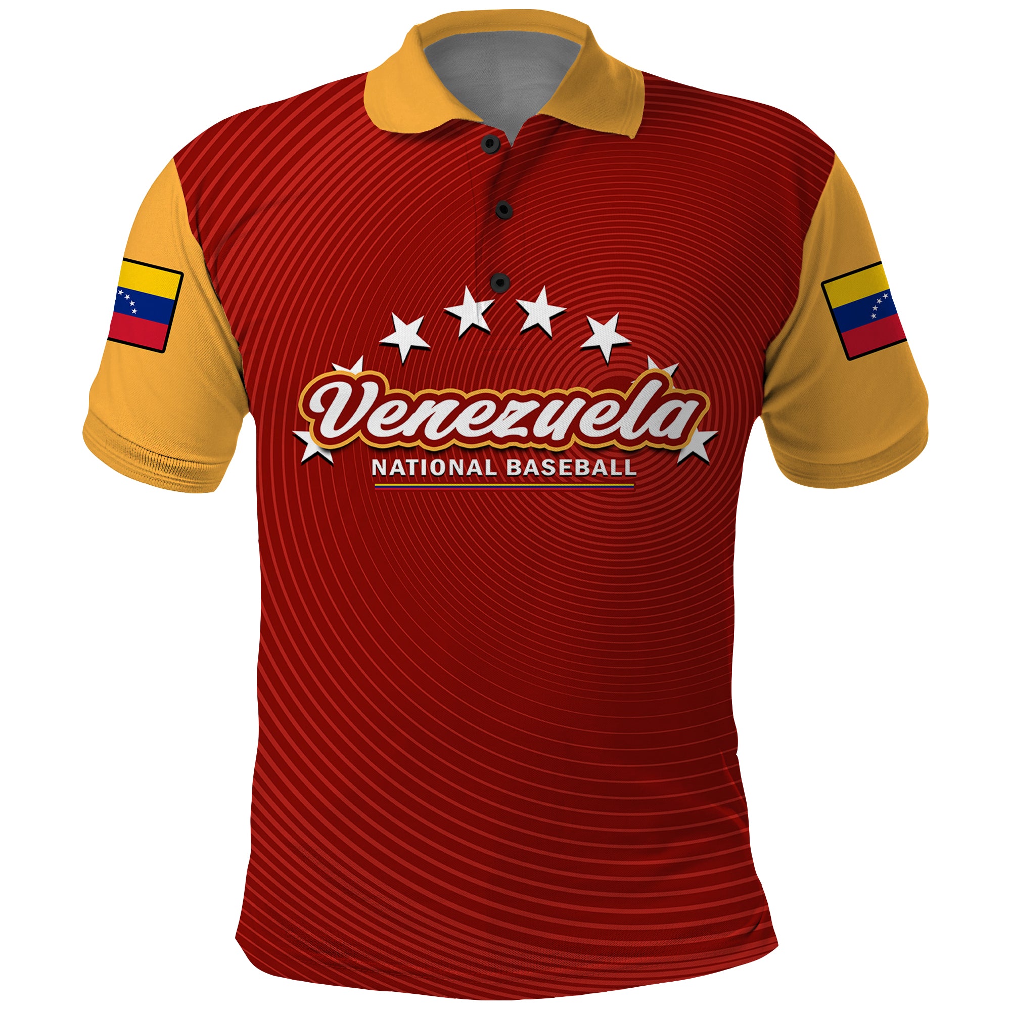 (Custom Text And Number) Venezuela 2023 Baseball Mix Polo Shirt Coat Of Arms - Wonder Print Shop