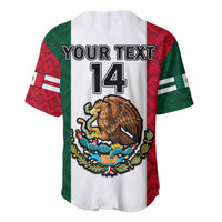 Baseball jersey back, white with green/red side panels, eagle crest, 14 with YOUR TEXT