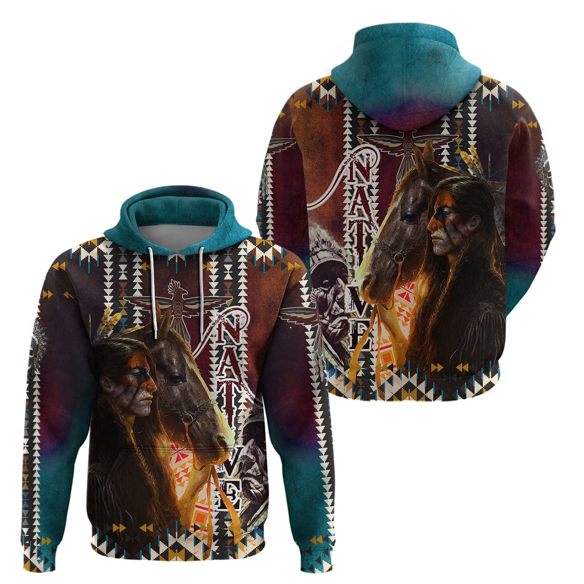 native-american-horse-painting-skull-and-eagle-navajo-style-hoodie