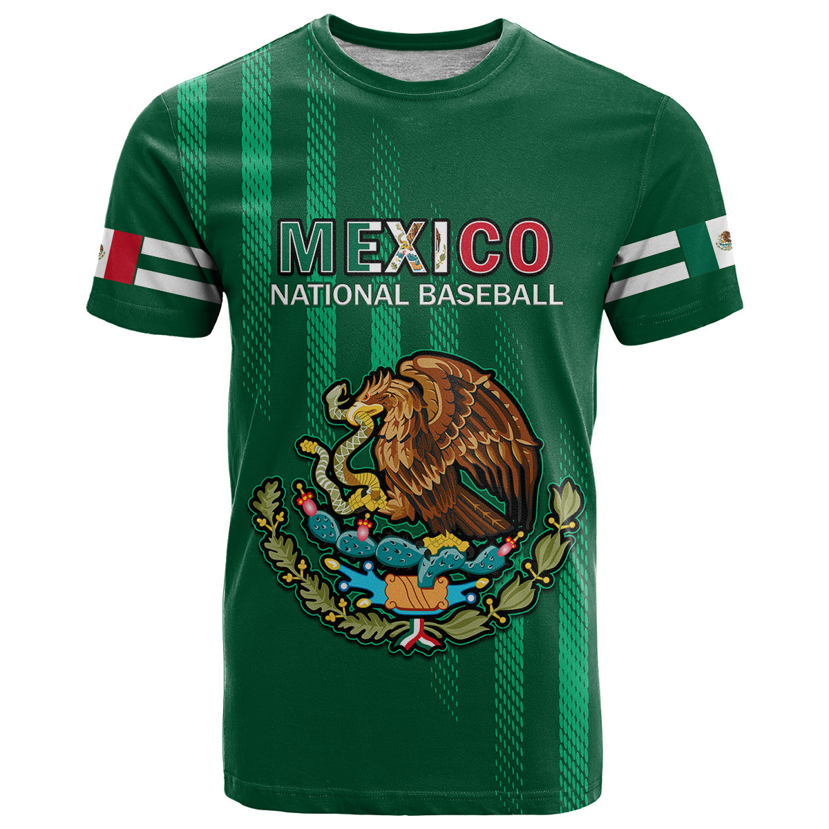 custom-text-and-number-mexico-2023-baseball-classic-mix-coat-of-arms-t-shirt