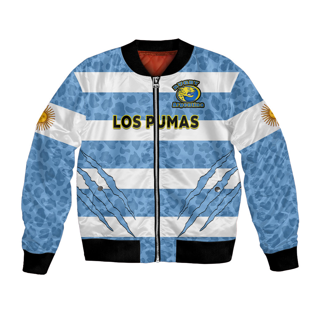 (Custom Text And Number) Argentina Rugby 7s Vamos Pumas Bomber Jacket - Wonder Print Shop