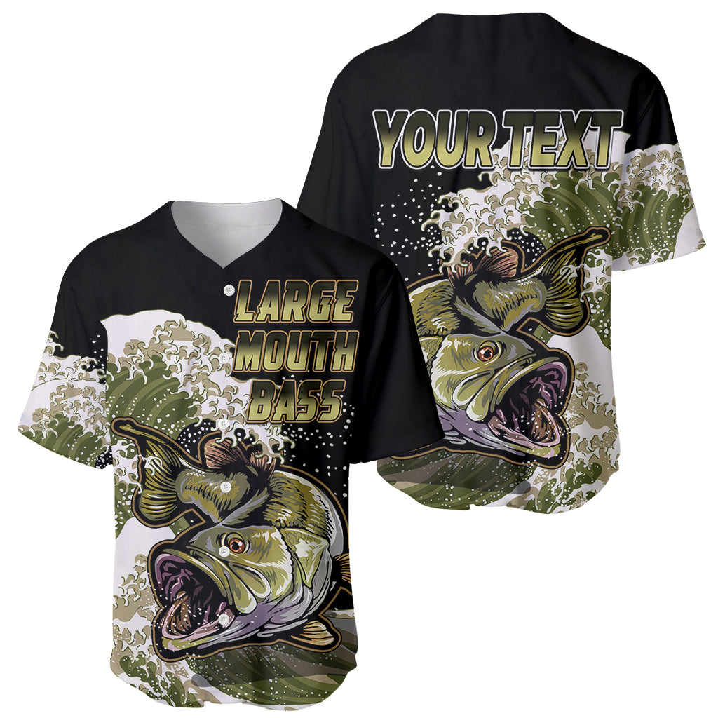 (Custom Personalised) Bass Fishing Gold Baseball Jersey LT9 - Wonder Print Shop