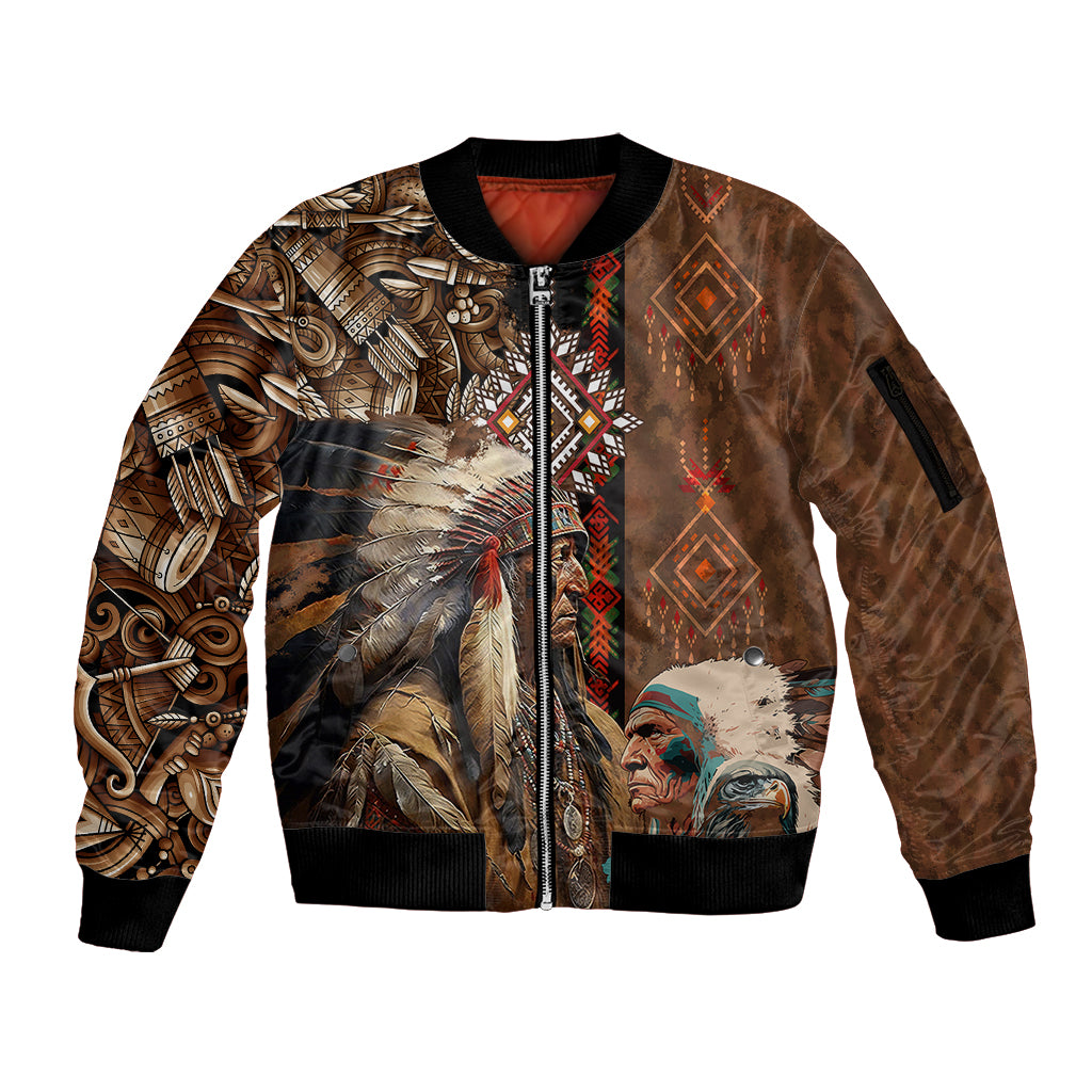 native-american-chiefs-headdress-warrior-with-eagle-wolves-sleeve-zip-bomber-jacket