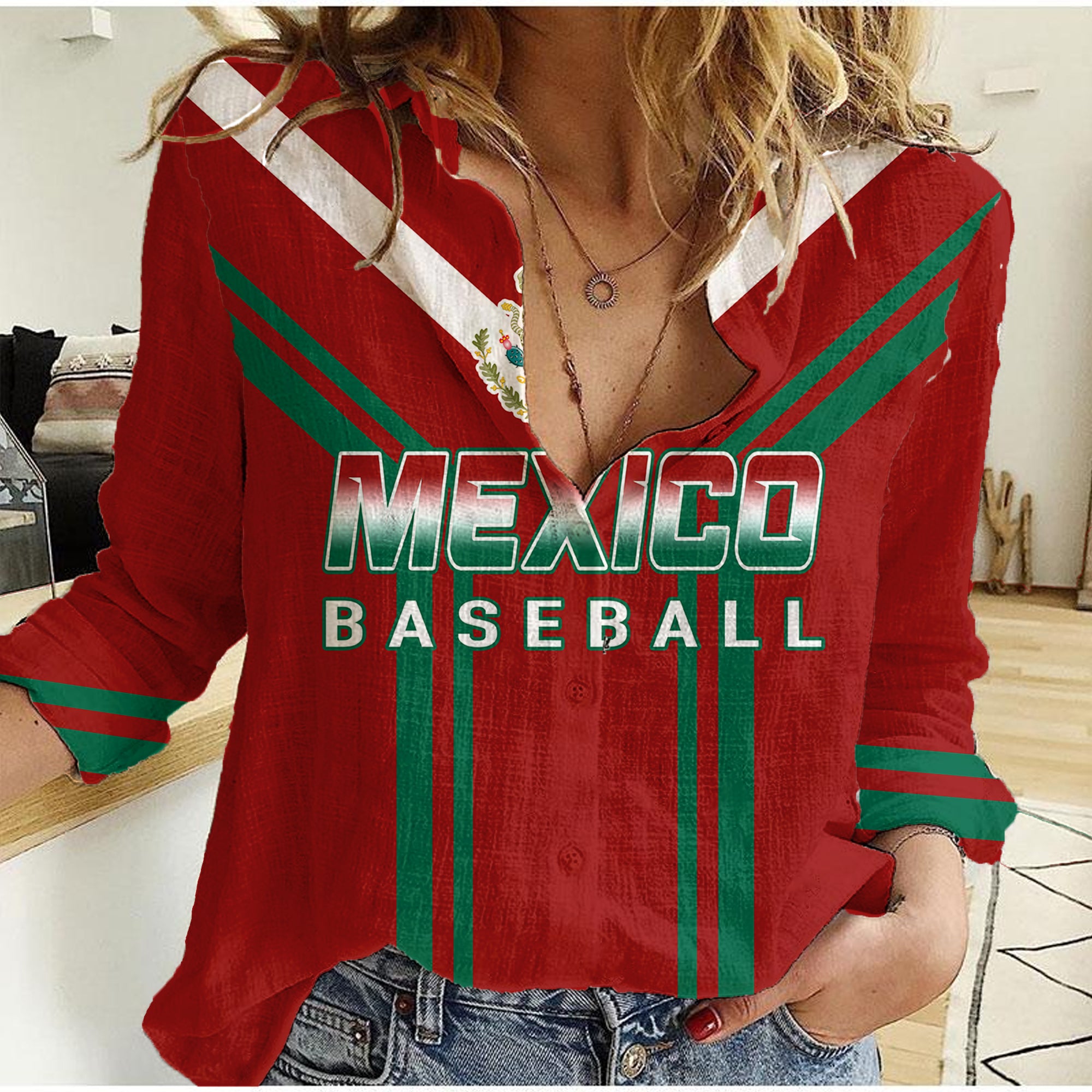 mexico-baseball-2023-sporty-style-with-emblem-women-casual-shirt