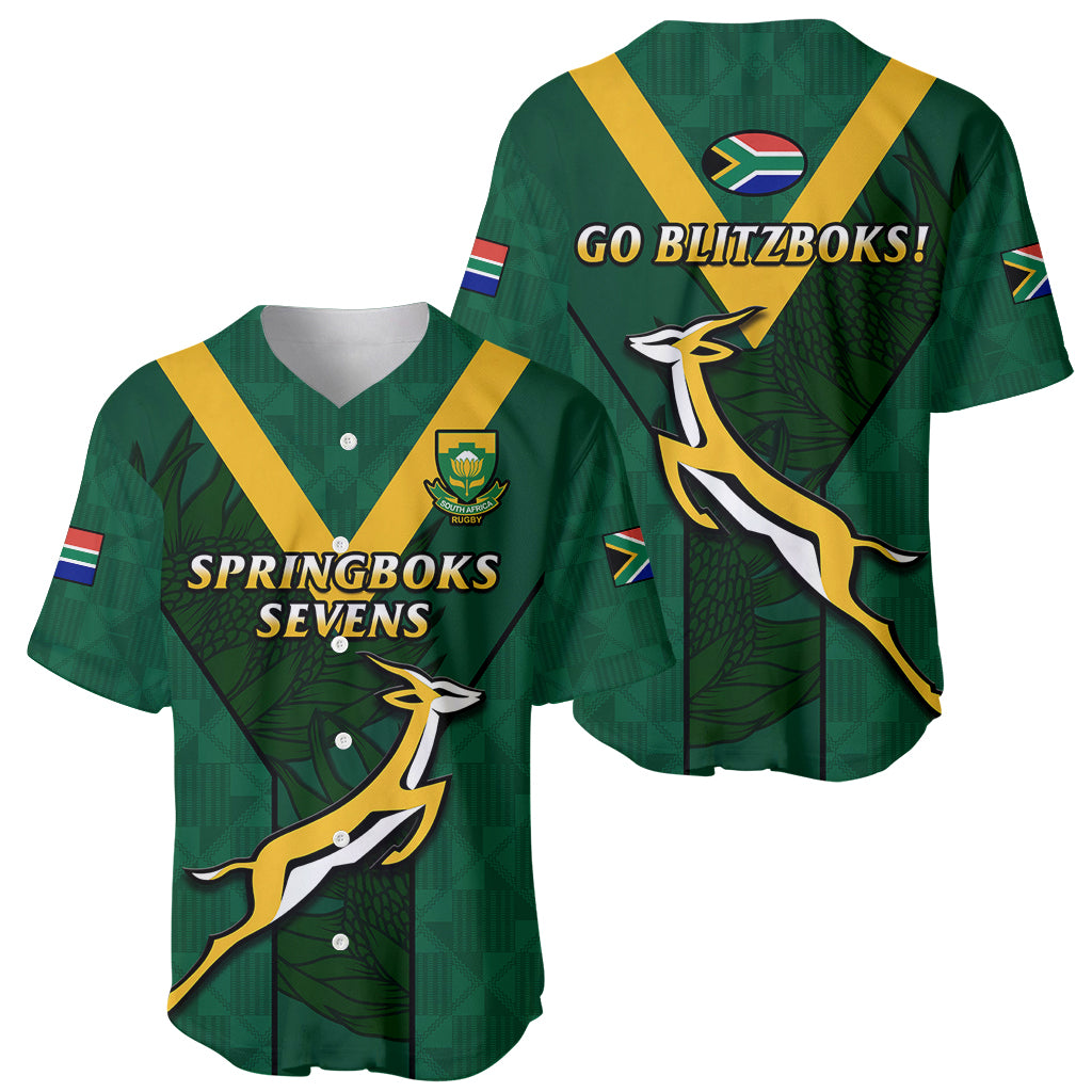 South Africa Rugby Go Blitzboks Sevens Baseball Jersey - Wonder Print Shop