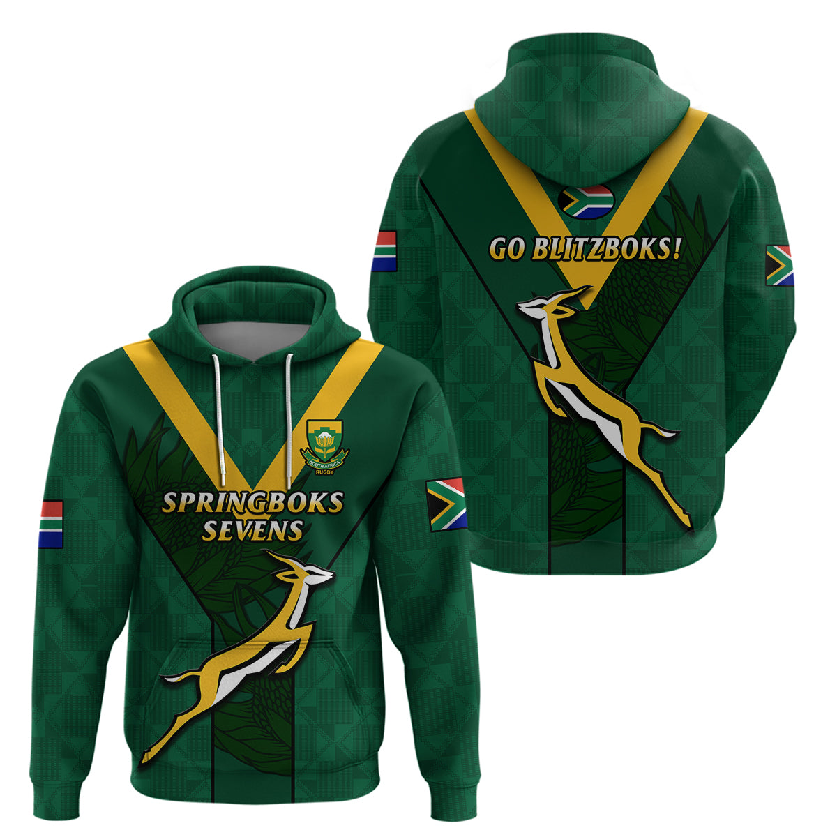 South Africa Rugby Go Blitzboks Sevens Hoodie - Wonder Print Shop