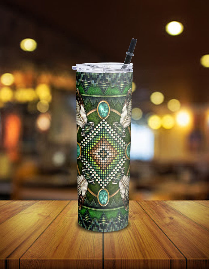 naumaddic-arts-green-native-american-skinny-tumbler