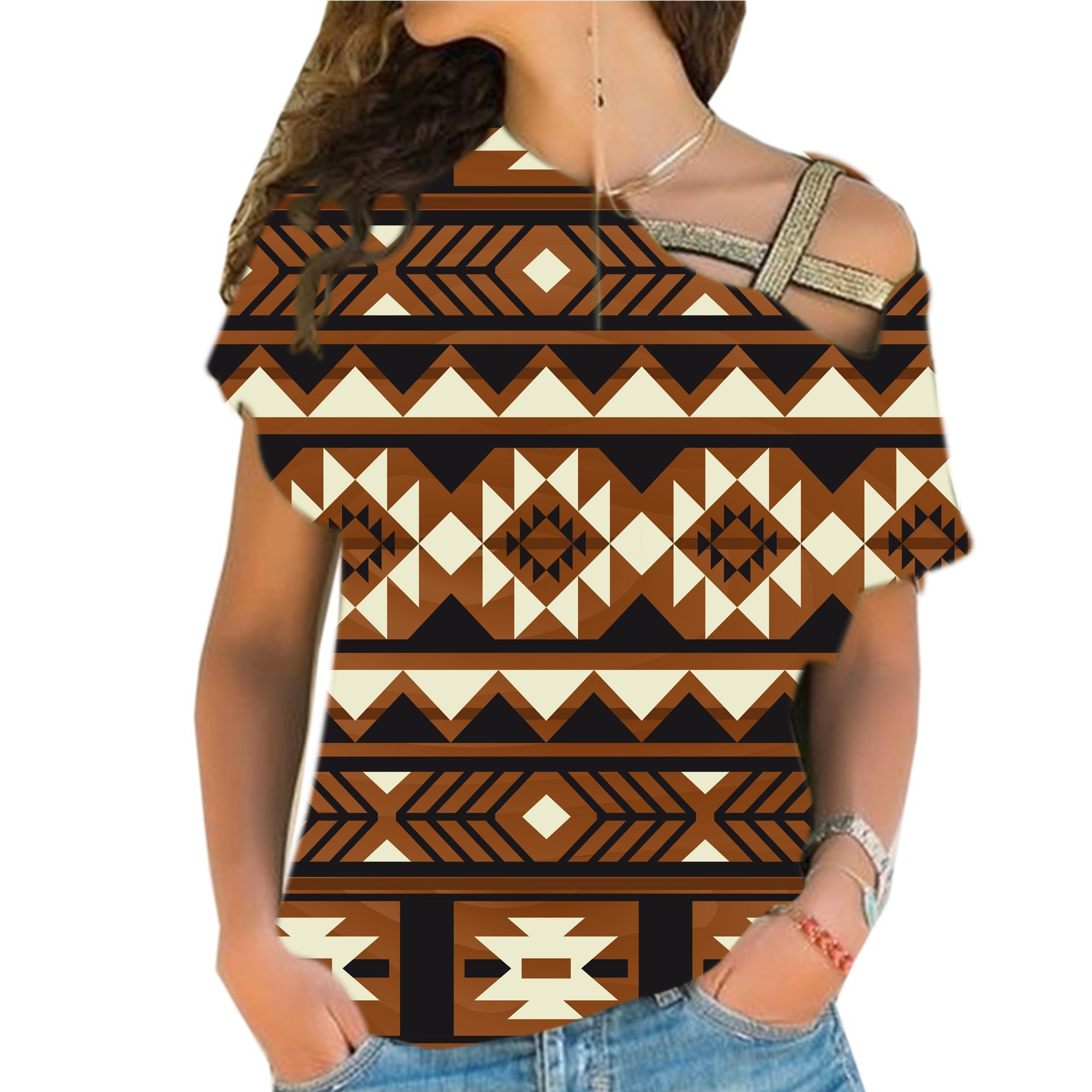 brown-pattern-native-american-cross-shoulder-shirt