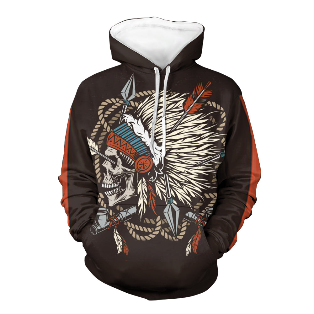 Skull Chief Native American 3D Hoodie LT10 - Wonder Print Shop